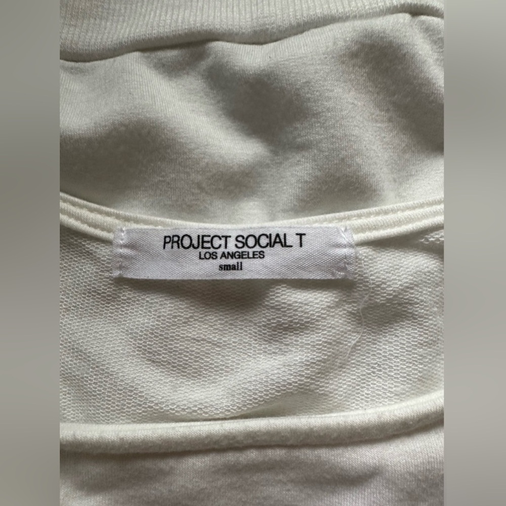 Project Social T Travis White Long Sleeve Sweater Top. Size Small. - Picture 7 of 8